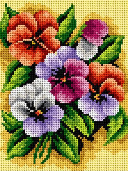 Orchidea canvas Pansies