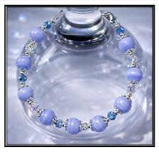 Blue lace agate bracelet